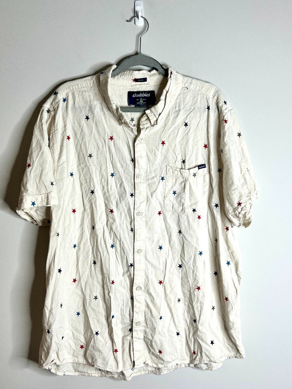Chubbies "All Stars No Stripes" Button-Down Shirt Fourth of July Party Shirt XXL - Picture 2 of 6